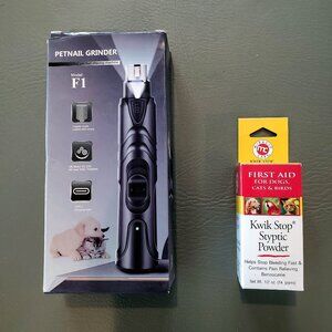NEW Nail Grinder w/ Free Kwik Stop Styptic Powder for Small Dogs, Cats and Birds